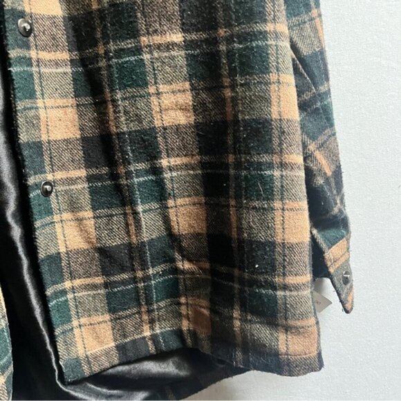 Twik Par Simons plaid hooded snap button shacket Sz XS - Picture 3 of 11